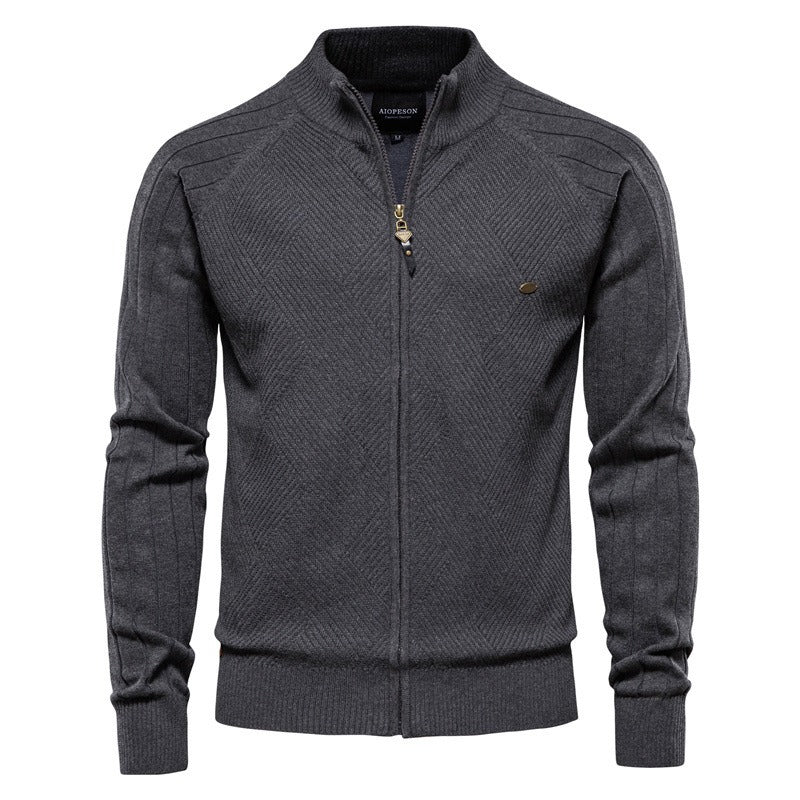 Jaqueta Masculina Tricot Executive™ – Premium com Zíper