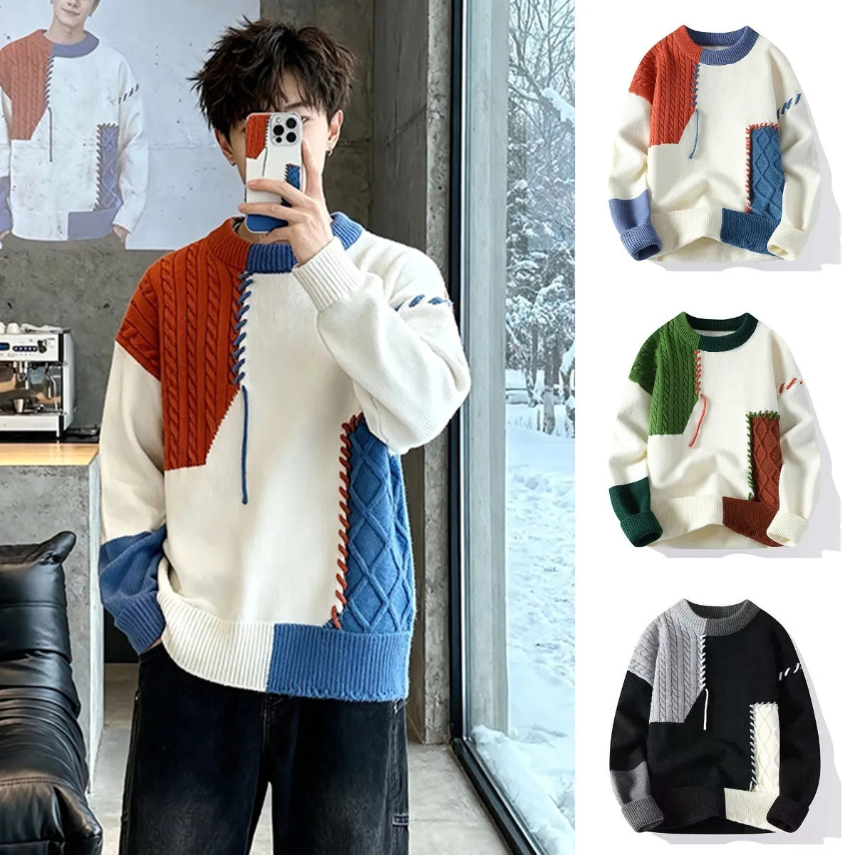 Suéter Masculino Firenze Patchwork