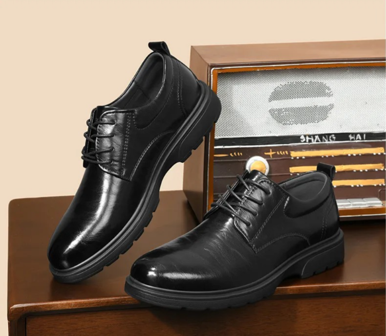 Sapato Social Masculino Executive Prime™ – Couro Premium Comfort