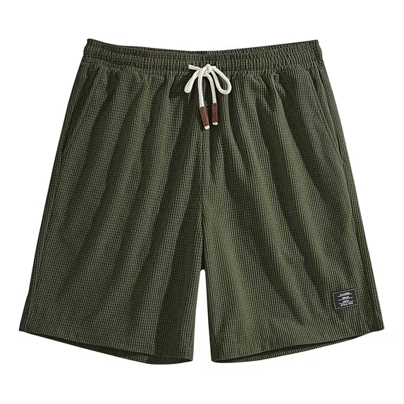 Short Masculino Waffle Breeze™ – Casual Premium com Cordão