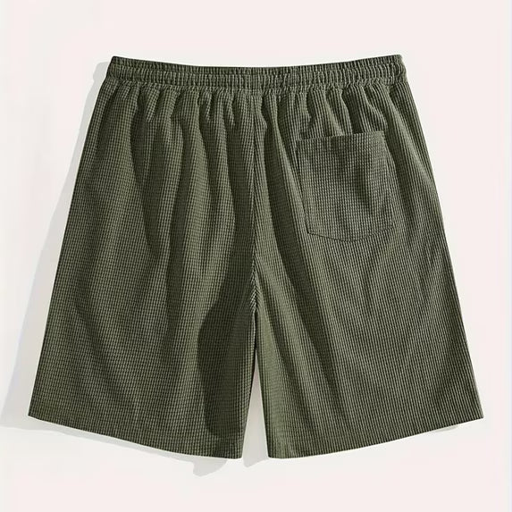 Short Masculino Waffle Breeze™ – Casual Premium com Cordão
