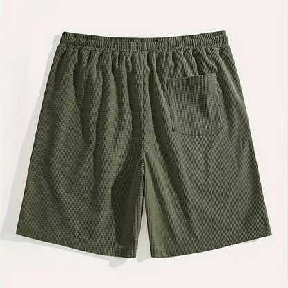 Short Masculino Waffle Breeze™ – Casual Premium com Cordão