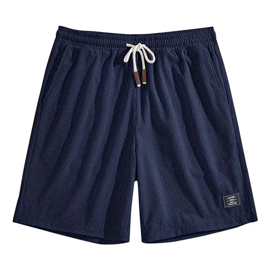 Short Masculino Waffle Breeze™ – Casual Premium com Cordão