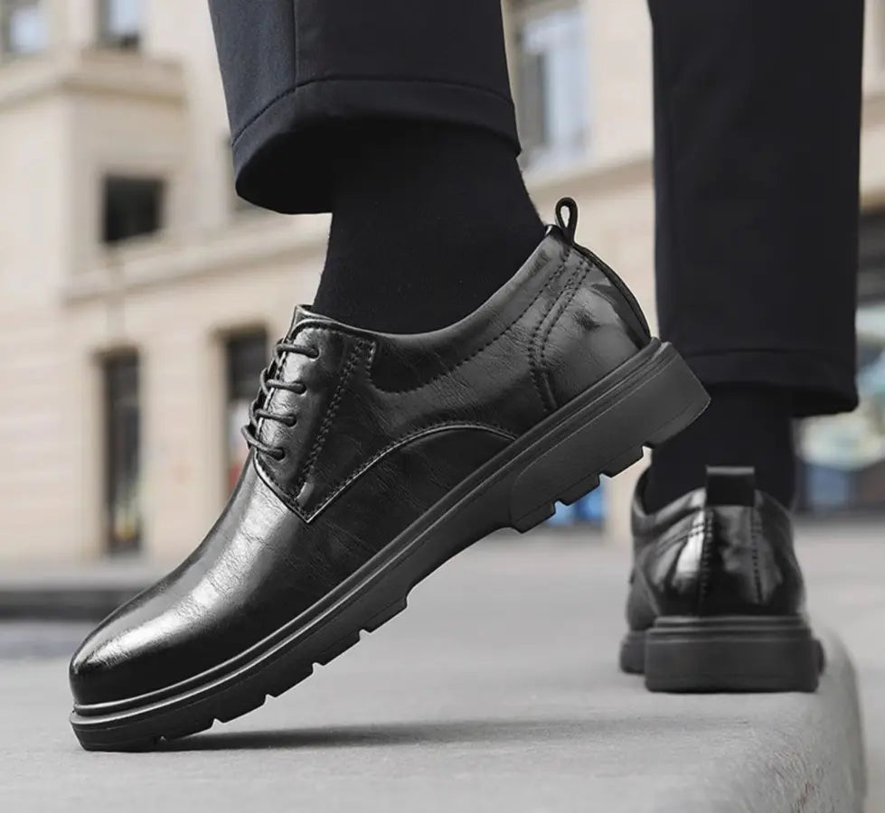 Sapato Social Masculino Executive Prime™ – Couro Premium Comfort