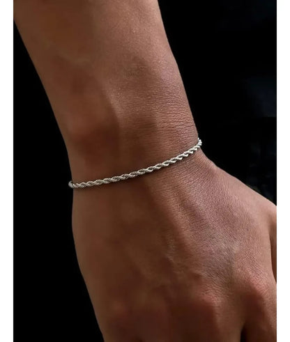 Pulseira Masculina Royal Rope™ – Aço Inoxidável Premium