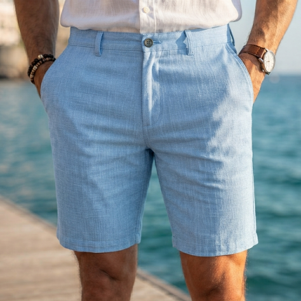 Bermuda Masculina Coastal Linen™ – Casual Premium