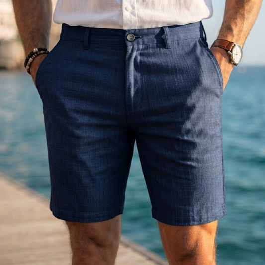Bermuda Masculina Coastal Linen™ – Casual Premium