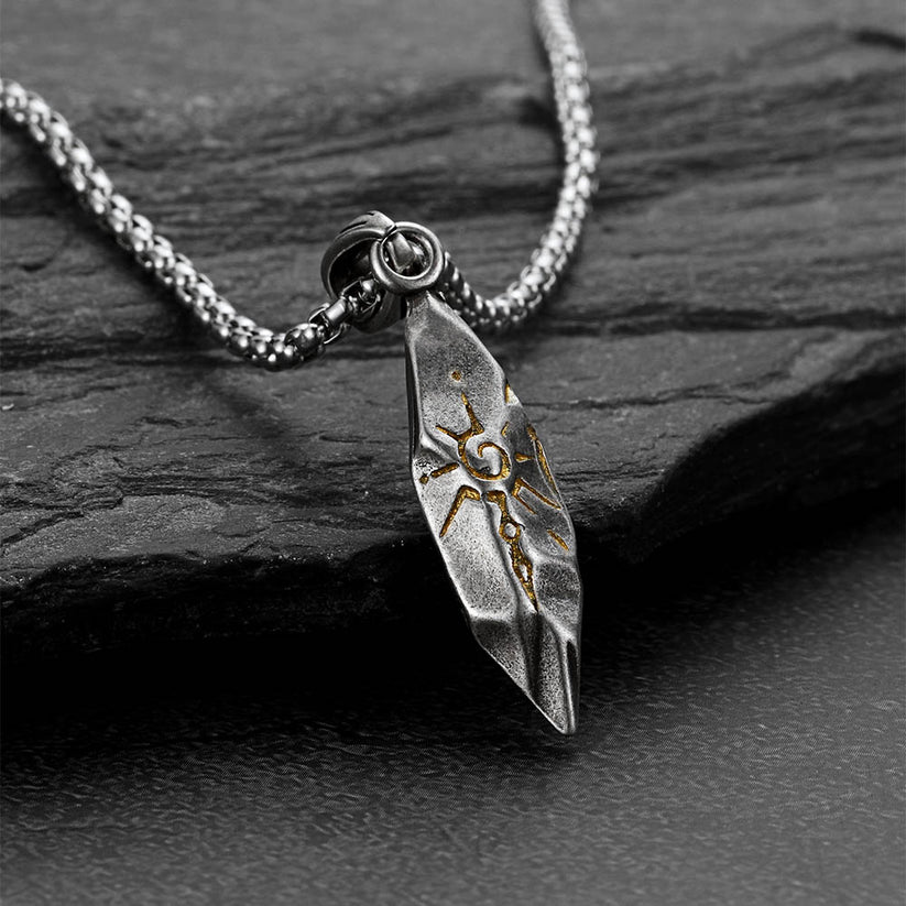 Colar Masculino Solar Rune™ – Pingente Tribal em Cobre