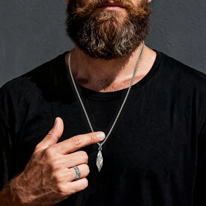 Colar Masculino Solar Rune™ – Pingente Tribal em Cobre