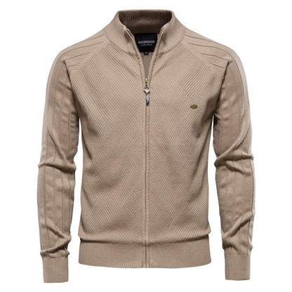 Jaqueta Masculina Tricot Executive™ – Premium com Zíper
