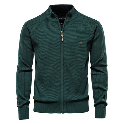 Jaqueta Masculina Tricot Executive™ – Premium com Zíper