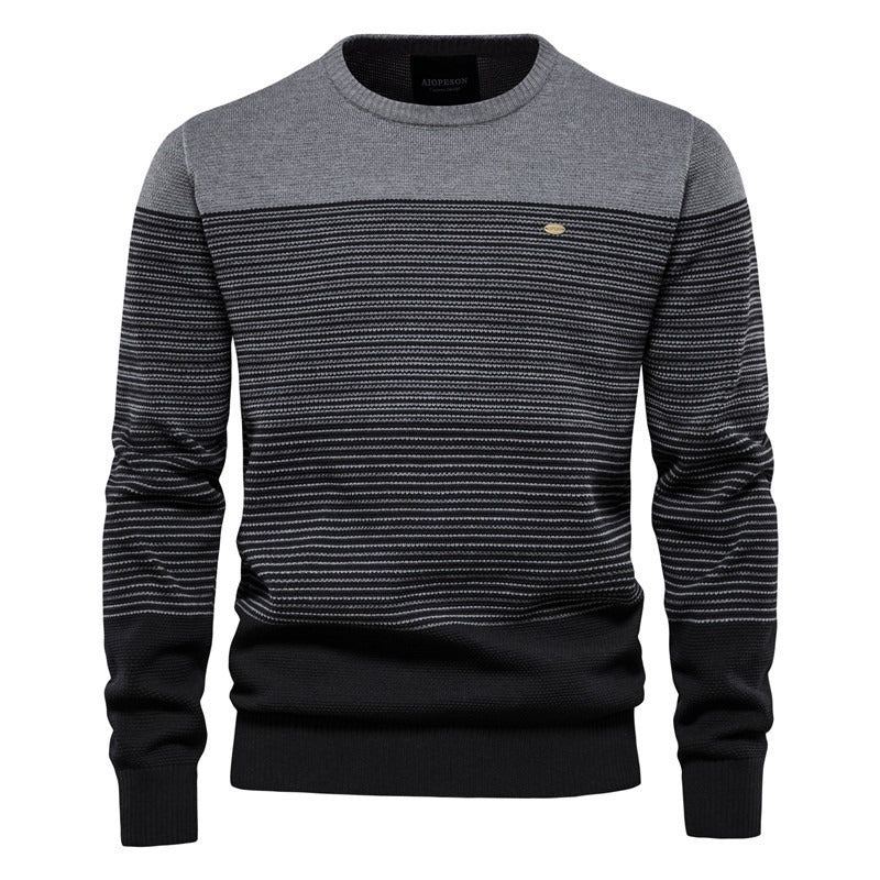 Suéter Masculino Urban Stripes™ – Tricot Premium Casual Elegante