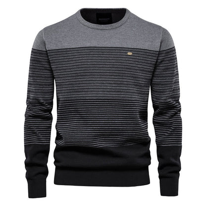 Suéter Masculino Urban Stripes™ – Tricot Premium Casual Elegante