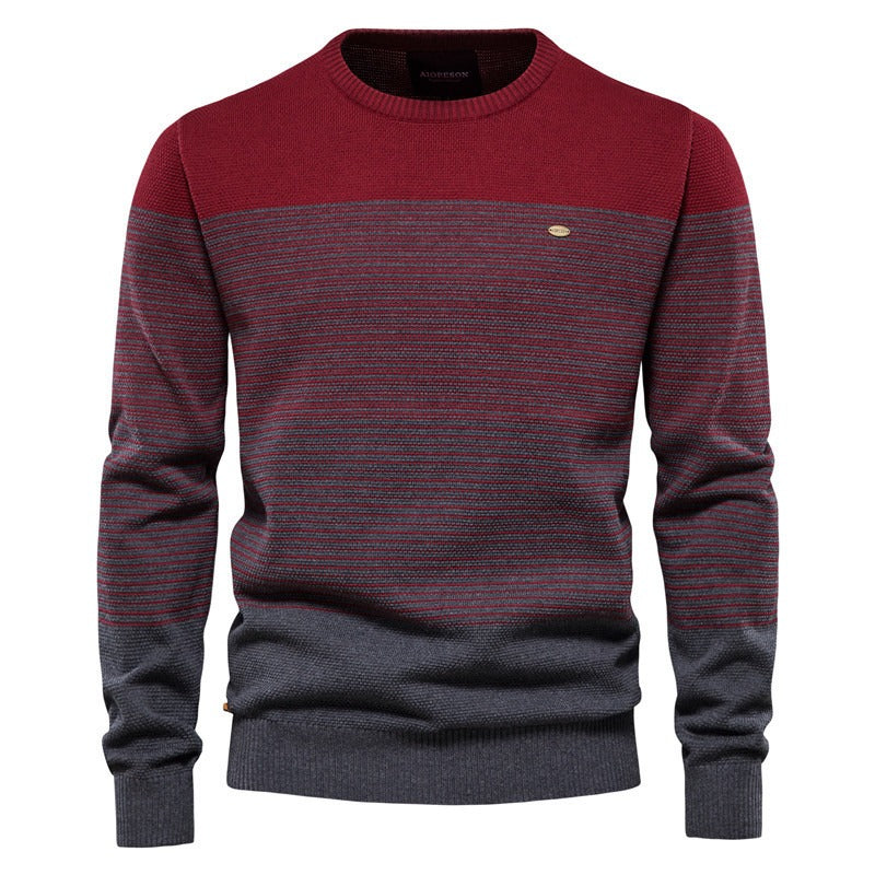Suéter Masculino Urban Stripes™ – Tricot Premium Casual Elegante