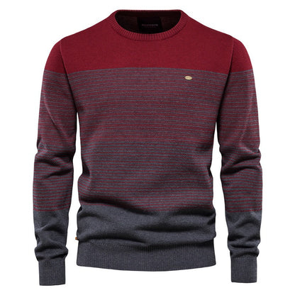 Suéter Masculino Urban Stripes™ – Tricot Premium Casual Elegante