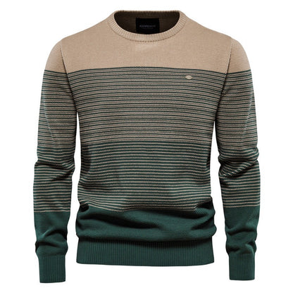 Suéter Masculino Urban Stripes™ – Tricot Premium Casual Elegante