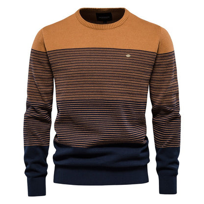 Suéter Masculino Urban Stripes™ – Tricot Premium Casual Elegante