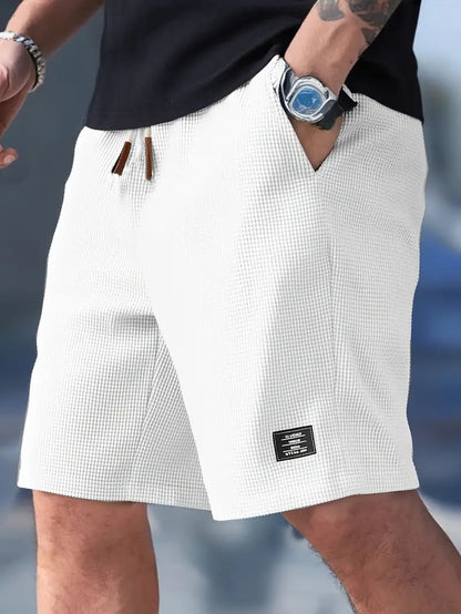 Short Masculino Waffle Breeze™ – Casual Premium com Cordão