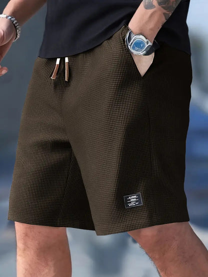 Short Masculino Waffle Breeze™ – Casual Premium com Cordão