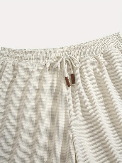 Short Masculino Waffle Breeze™ – Casual Premium com Cordão