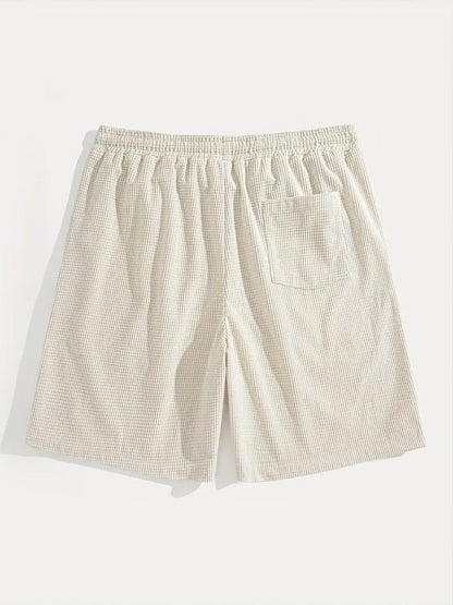 Short Masculino Waffle Breeze™ – Casual Premium com Cordão