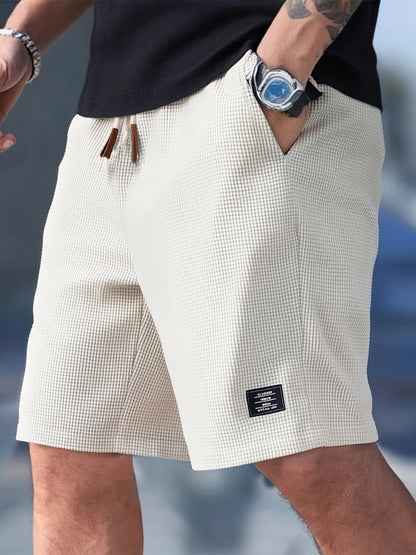 Short Masculino Waffle Breeze™ – Casual Premium com Cordão