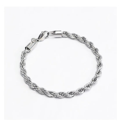 Pulseira Masculina Royal Rope™ – Aço Inoxidável Premium