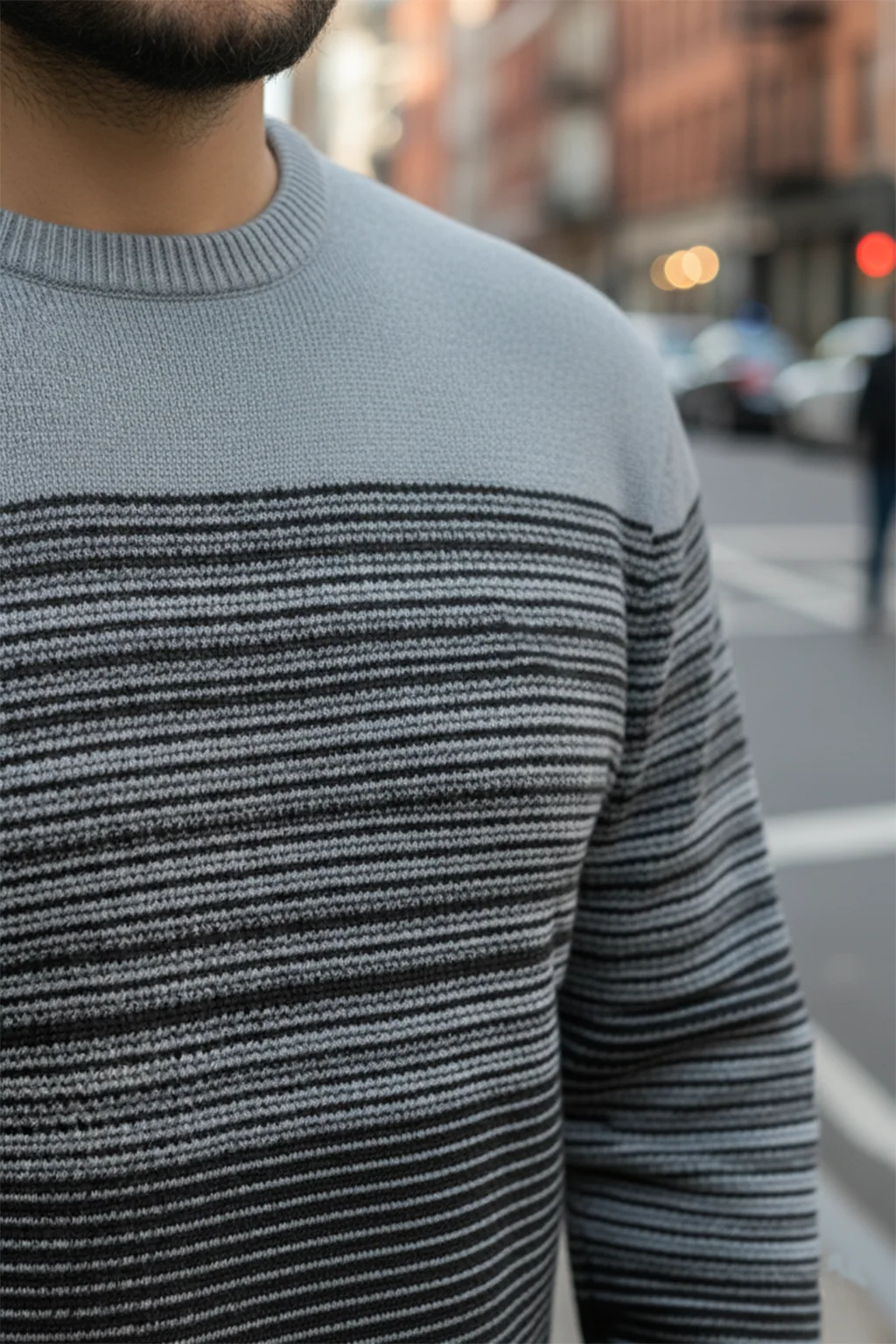 Suéter Masculino Urban Stripes™ – Tricot Premium Casual Elegante
