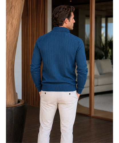 Jaqueta Masculina Tricot Executive™ – Premium com Zíper