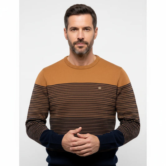 Suéter Masculino Urban Stripes™ – Tricot Premium Casual Elegante